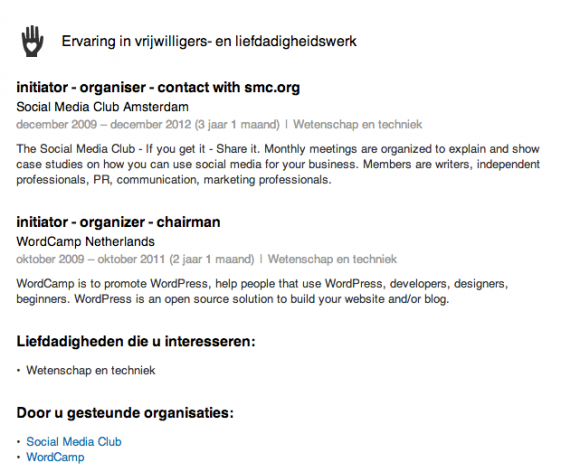 linkedin profiel extra vrijwilligerswerk 580x472 Breng je LinkedIn Profiel tot leven