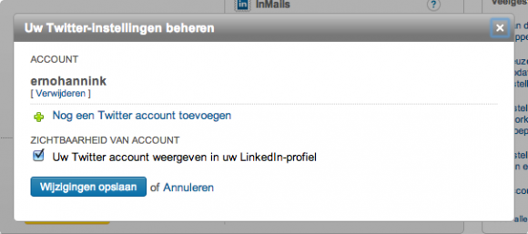 linkedin profiel twitter instellingen 580x257 Compleet profiel op nieuwe LinkedIn in 13 stappen