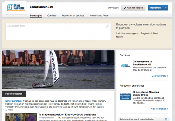 linkedin bedrijfsprofiel eh 580x401 LinkedIn Bedrijfsprofiel voor jouw bedrijf