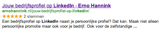 Gstar rating in de zoekmachine