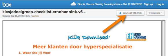 checklist hyperspecialisatie klik download