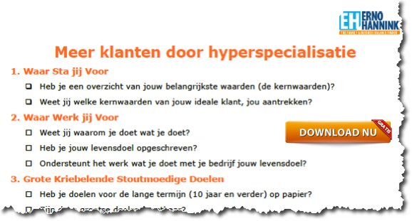 checklist hyperspecialisatie doelgroep niche