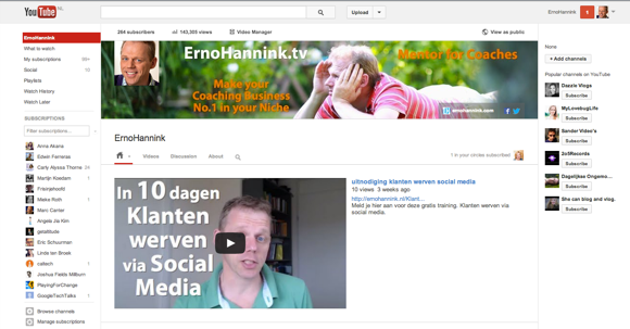 Youtube voor de coach en spreker