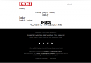 Emerce mailing toont alleen loading